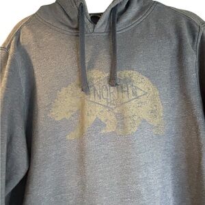 The North Face Men’s Blue pullover hoodie with Bear logo sz Large